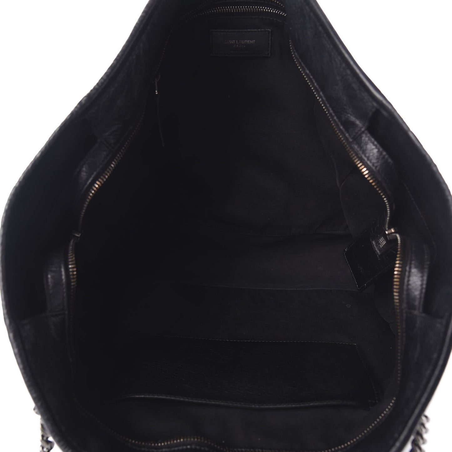 Crinkled Calfskin Matelasse Monogram Large Niki Shopping Tote Bag Black