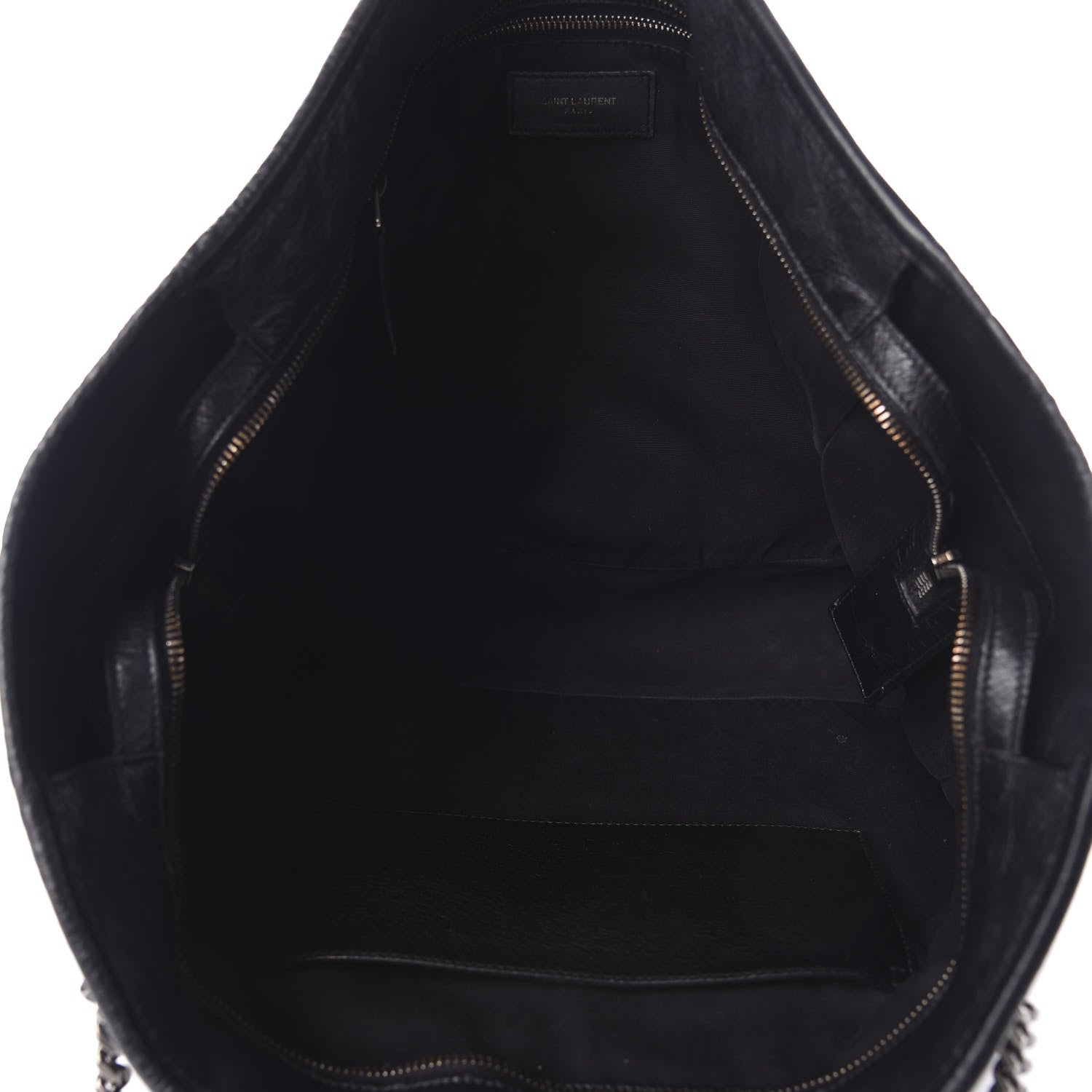 Saint Laurent Crinkled Calfskin Matelasse Monogram Large Niki Shopping Tote Bag Black 5 of 15