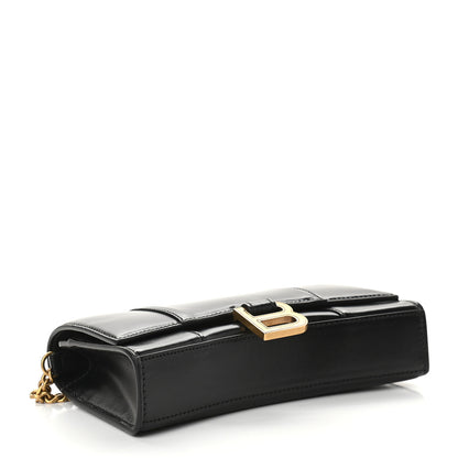 Balenciaga Shiny Box Calfskin Hourglass Chain Bag Black 4 of 8