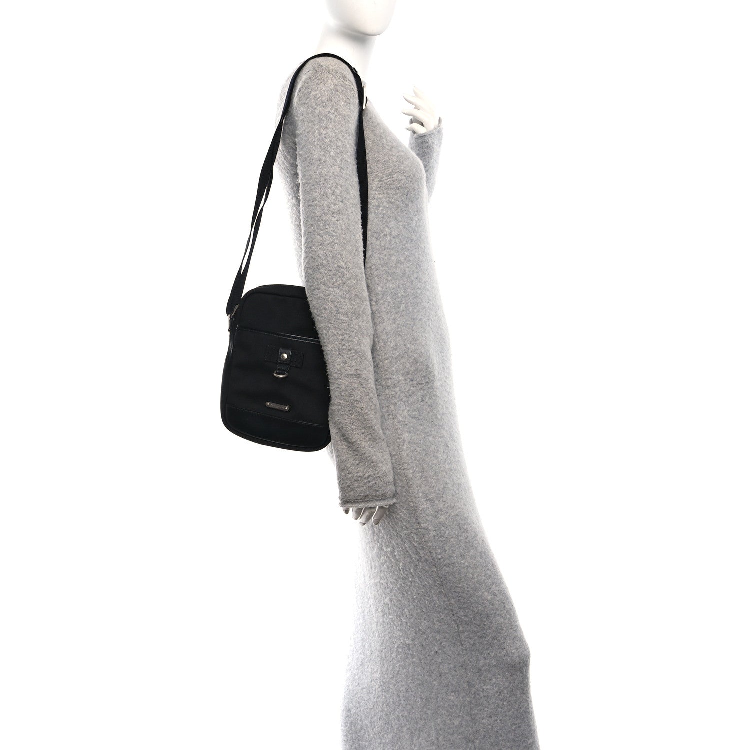 Saint Laurent Canvas Rivington Race Pouch Black 2 of 10
