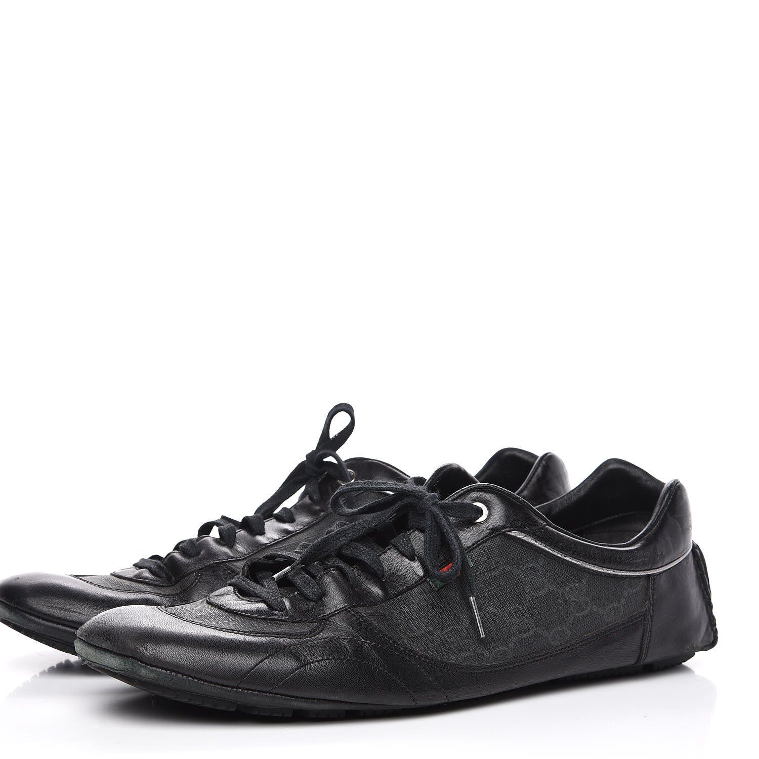 Gucci GG Supreme Monogram Mens Sneakers 10 Black 3 of 11