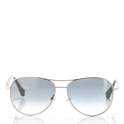 Louis Vuitton Monogram Conspiration Pilote Sunglasses Z0165U Argent 2 of 7