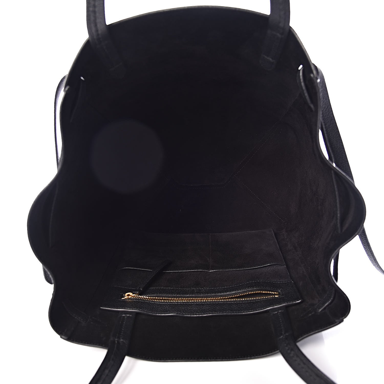 Celine Soft Grained Calfskin Small Belt Cabas Phantom Black 5 of 10