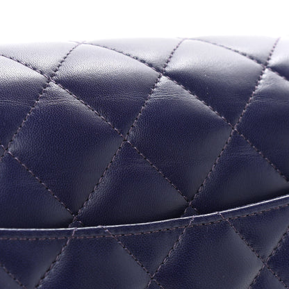 Chanel Lambskin Quilted Jumbo Double Flap Purple 9 of 10