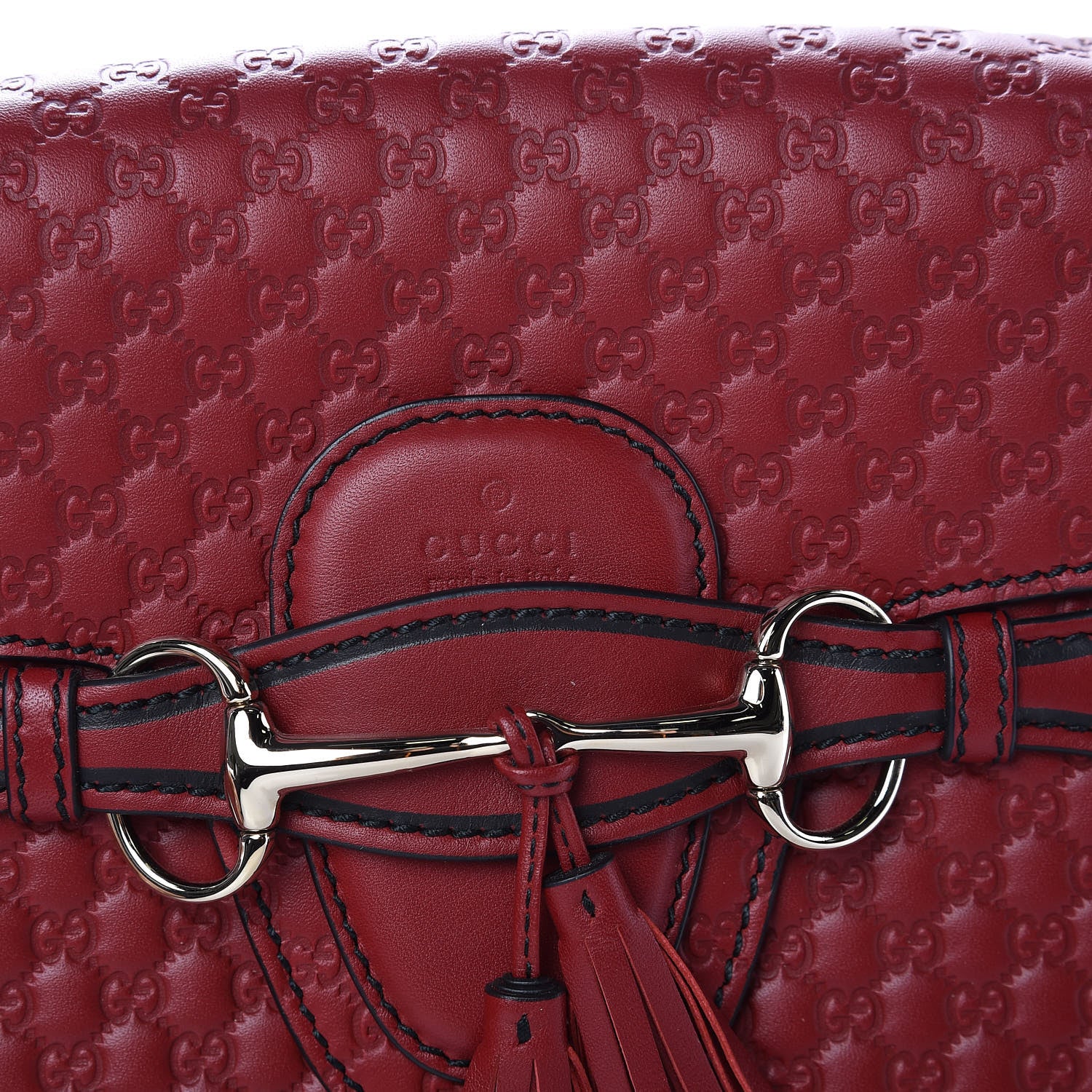 Gucci Microguccissima Medium Emily Chain Shoulder Bag Red 10 of 11