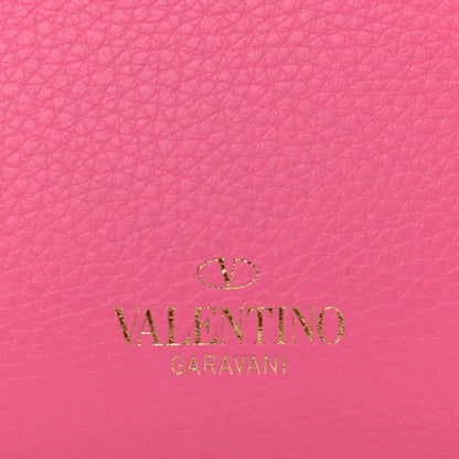 Valentino Garavani Grained Calfskin Rockstud Shoulder Tote Feminine Pink 7 of 11