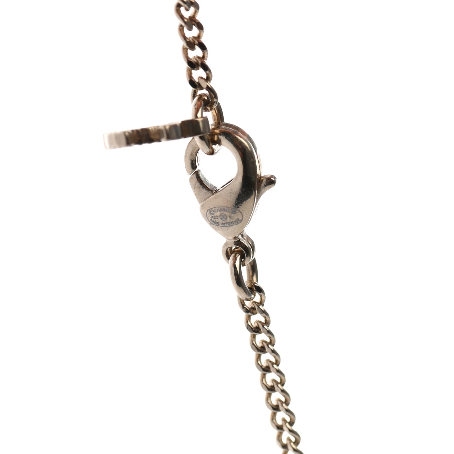 Crystal CC Pendant Necklace Gold