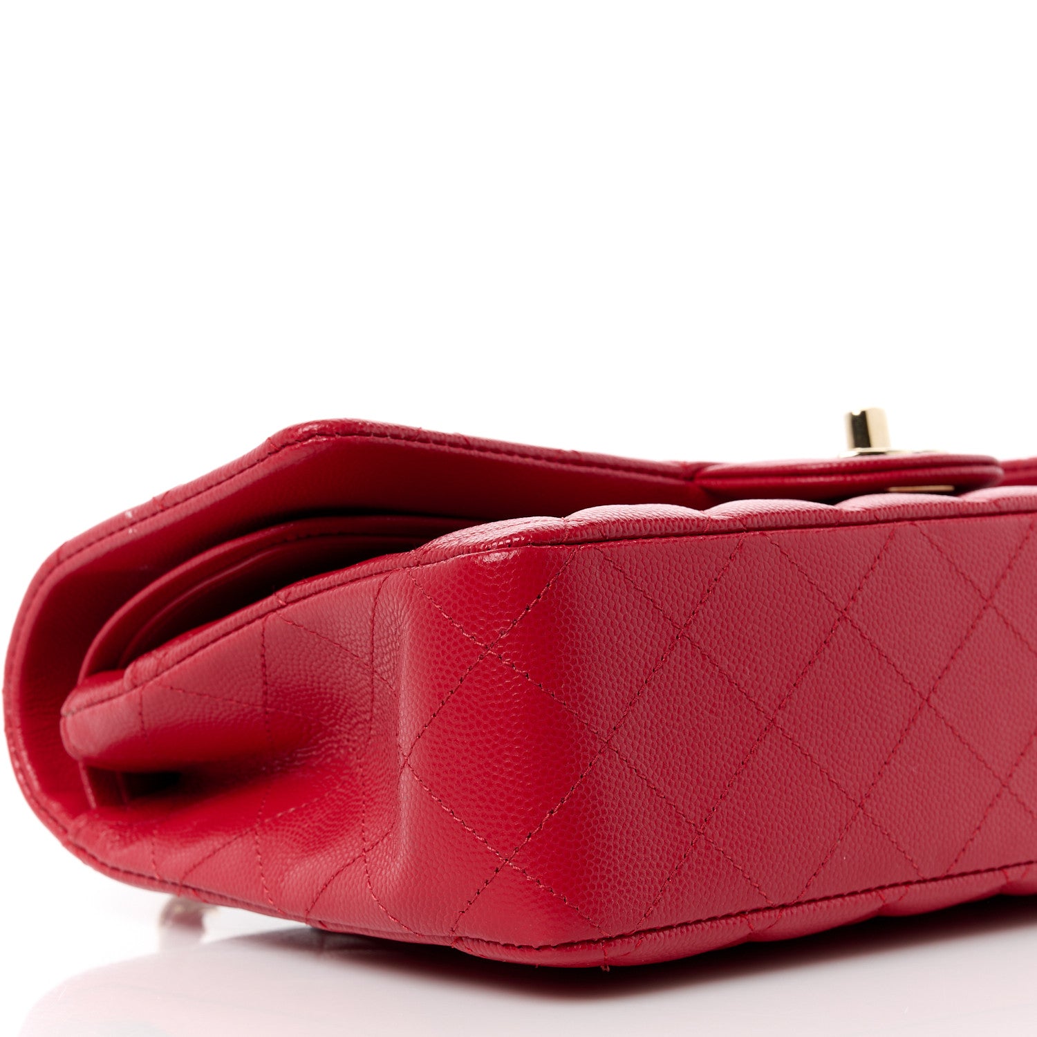 Chanel Caviar Quilted Medium Double Flap Red 10 of 11