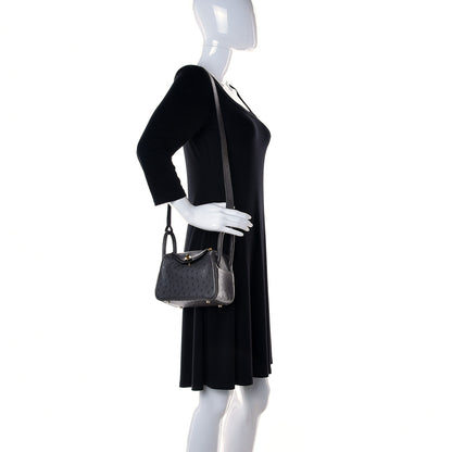 Hermes Ostrich Mini Lindy 20 Graphite 2 of 11
