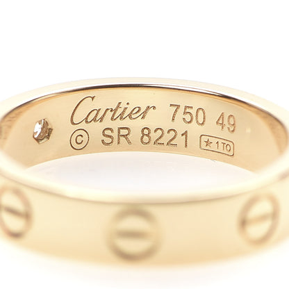 Cartier 18K Yellow Gold Diamond 4mm LOVE Wedding Band Ring 49 4.75 4 of 6
