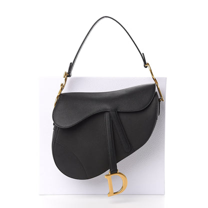 Christian Dior Grained Calfskin Saddle Bag Black 11 of 11