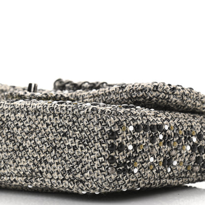 Chanel Crystal Tweed Quilted Medium Single Flap Black 10 of 11