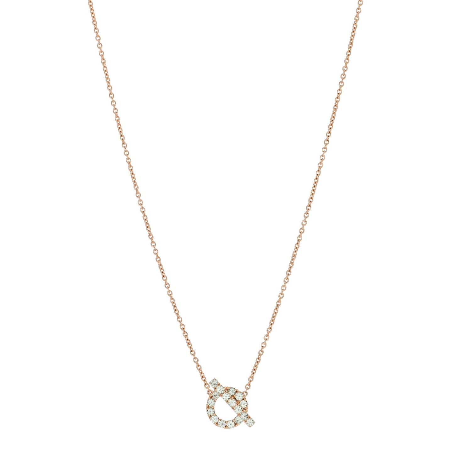 18K Rose Gold Green Sapphire Finesse Pendant Necklace