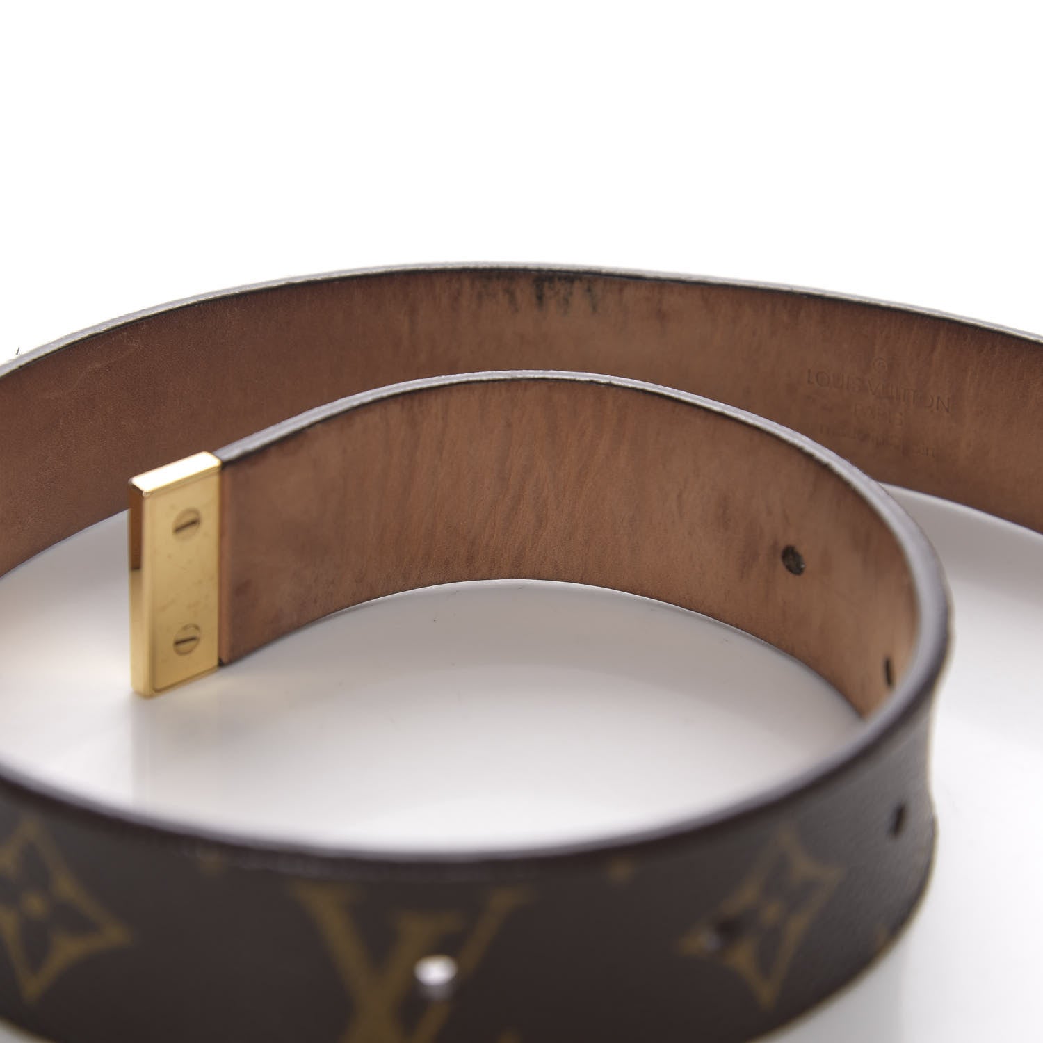 Louis Vuitton Monogram Ceinture Belt Gold Buckle 70 28 8 of 11