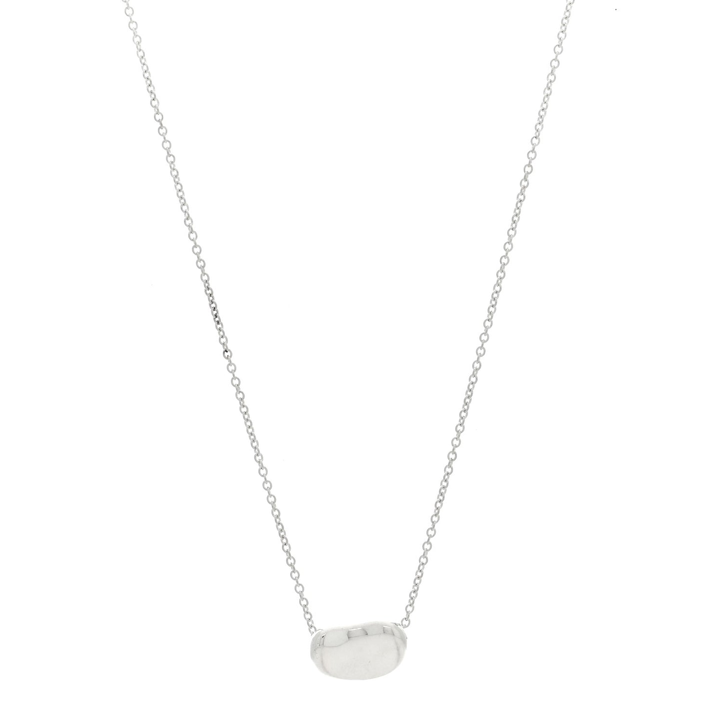 Sterling Silver 11mm Elsa Peretti Bean Pendant Necklace