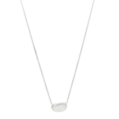 Tiffany Sterling Silver 11mm Elsa Peretti Bean Pendant Necklace 1 of 5