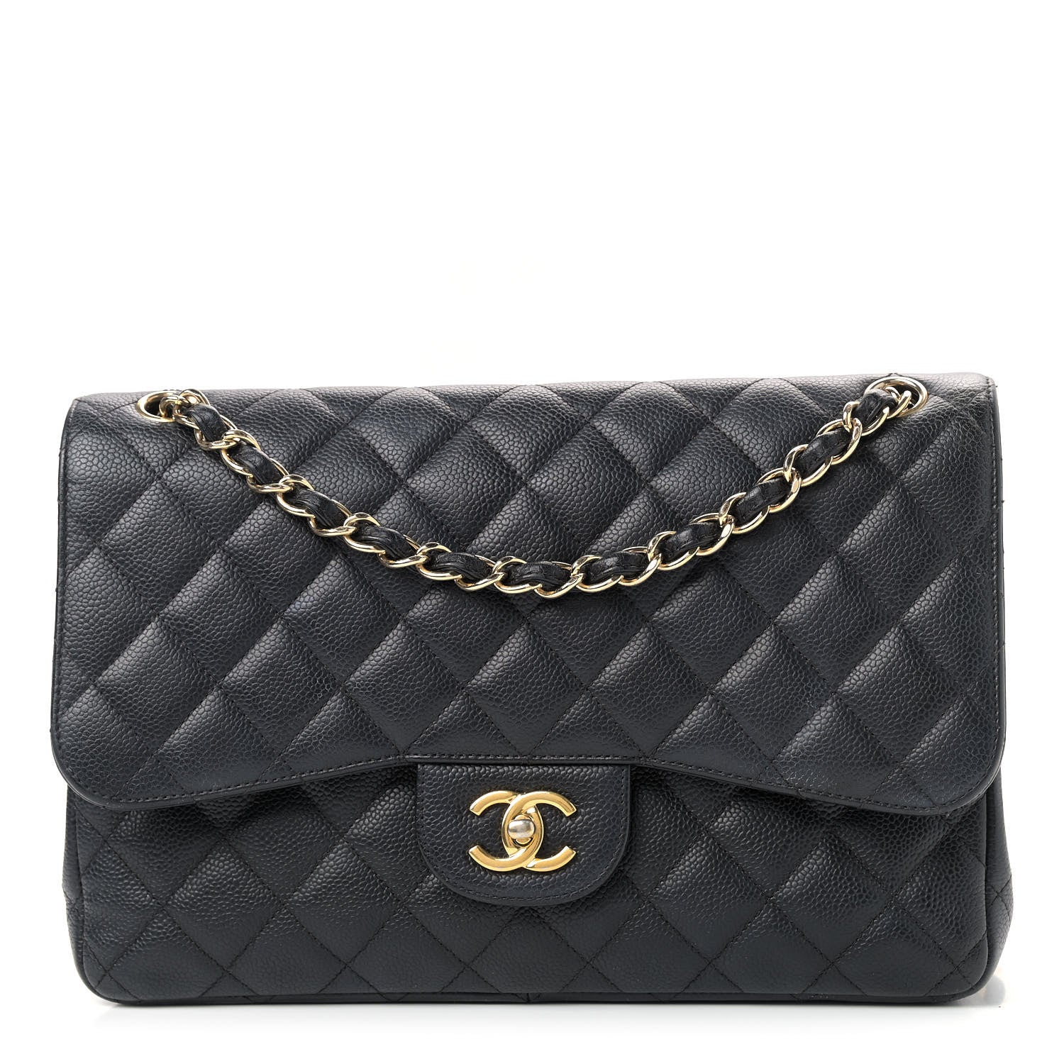 Chanel Caviar Quilted Jumbo Double Flap Black 1 of 14