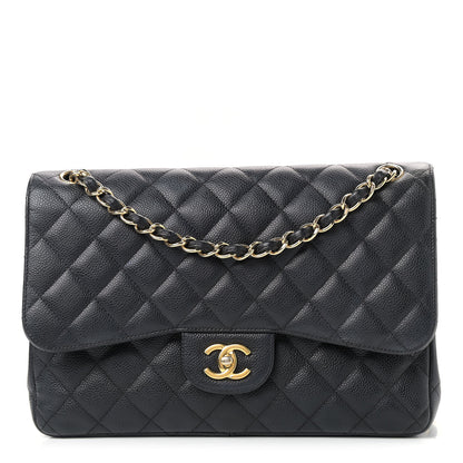 Chanel Caviar Quilted Jumbo Double Flap Black 1 of 14