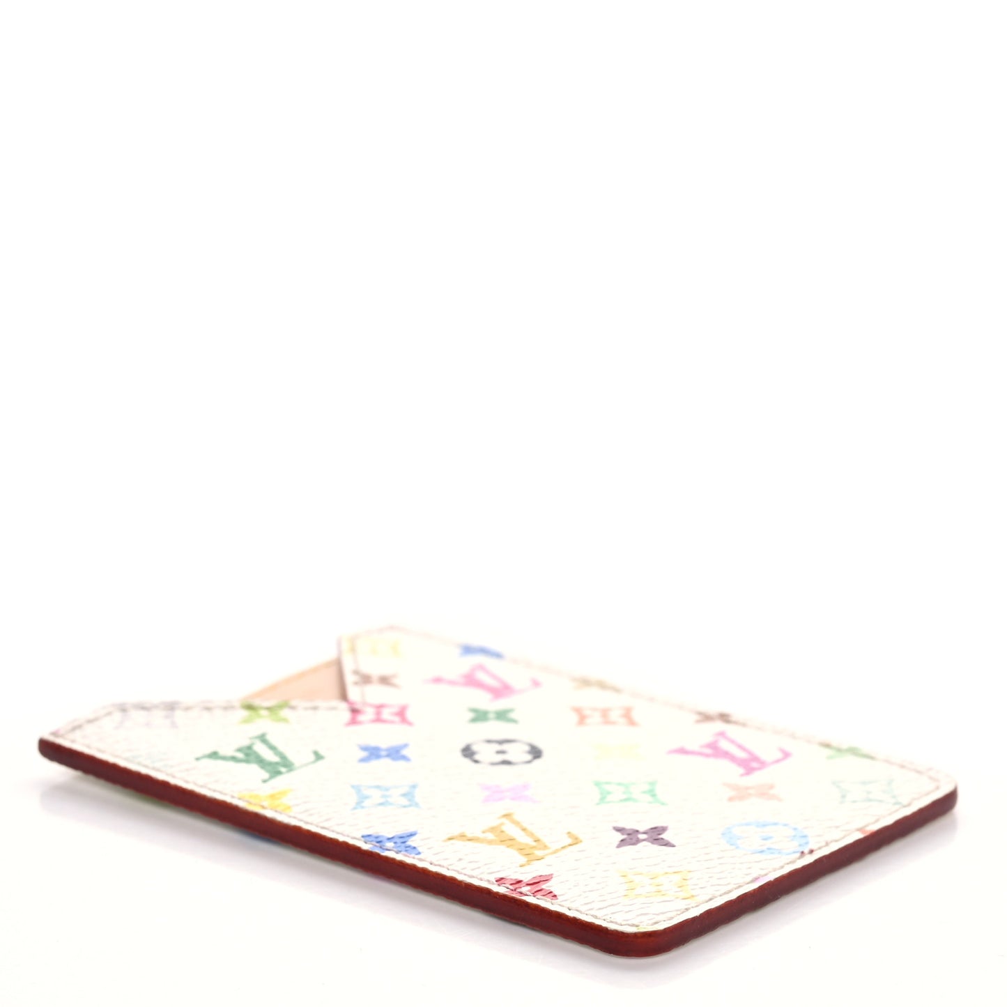 Monogram Multicolor Card Holder White