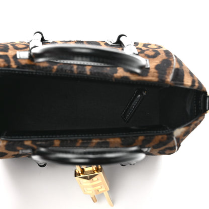 Givenchy Calf Hair Box Calfskin Leopard Print Mini Lock Antigona Shoulder Bag Black Brown 5 of 8