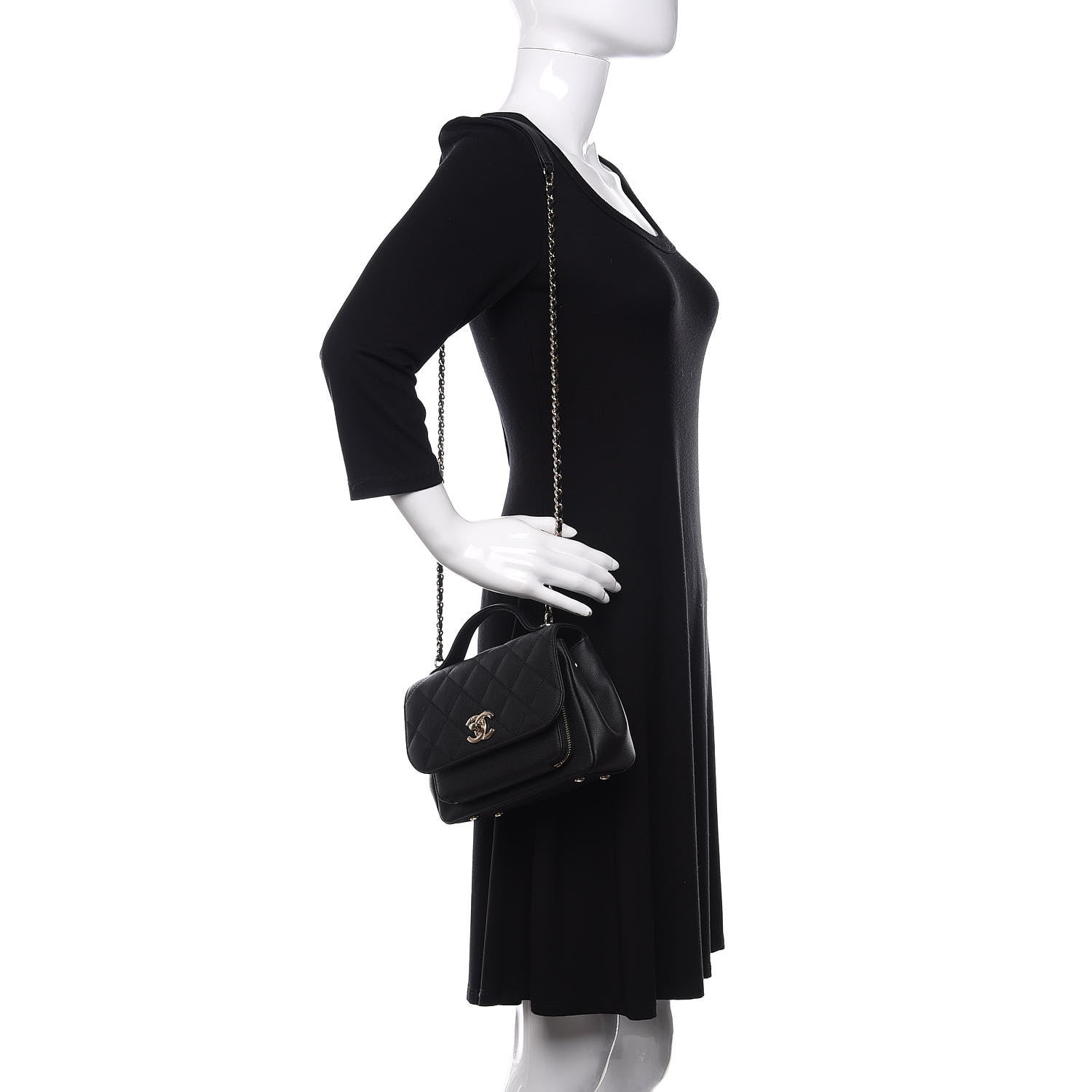 Chanel Caviar Quilted Small Business Affinity Flap Black 2 of 9