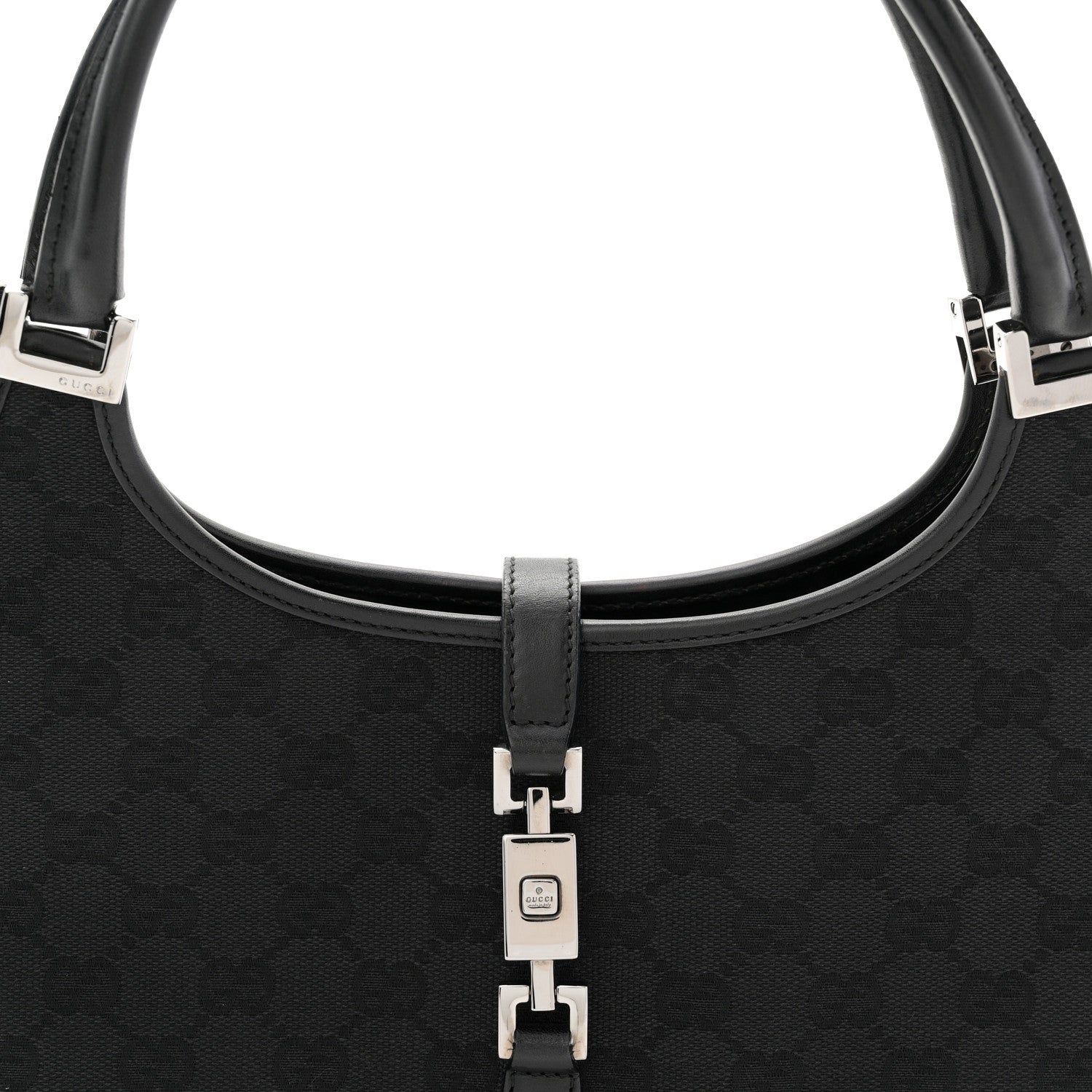Gucci Monogram Bardot Shoulder Bag Black 8 of 12