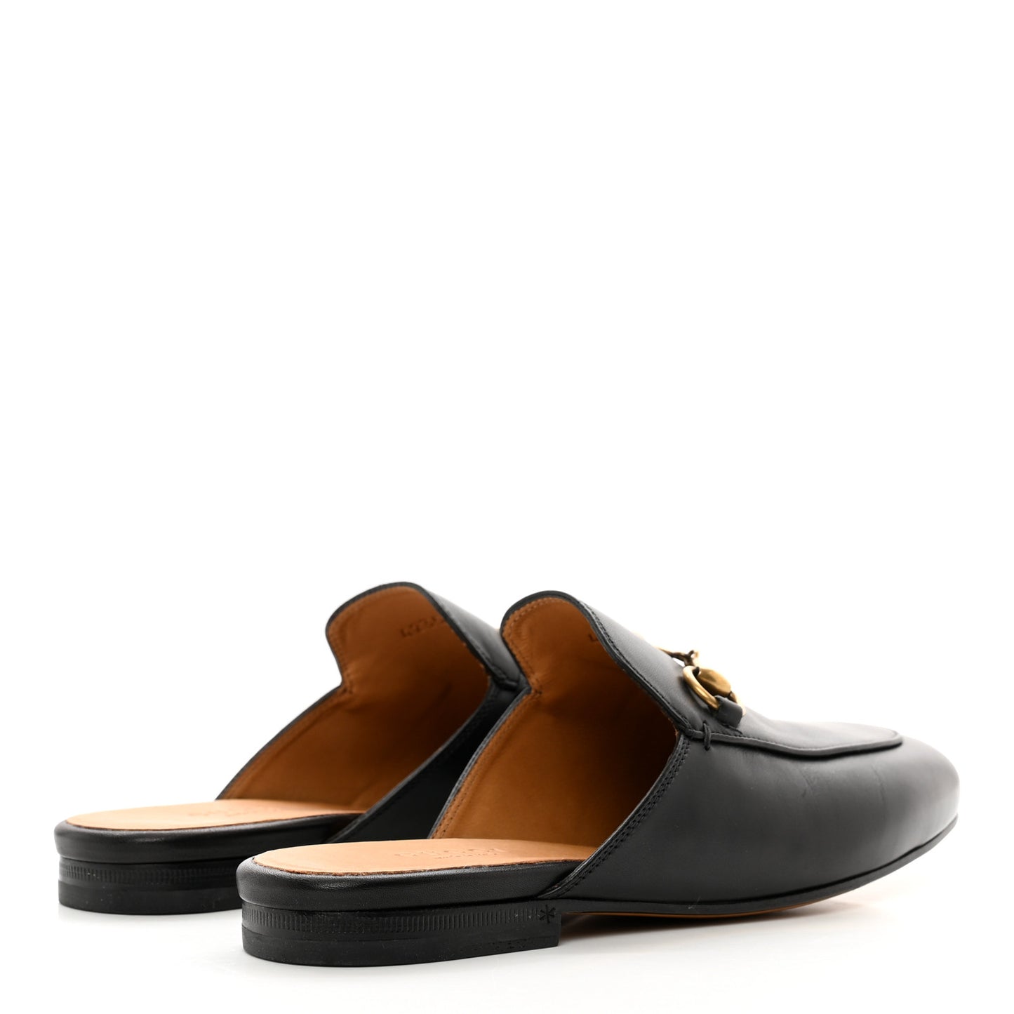 Calfskin Womens Princetown Slippers 35 Black
