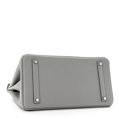 Hermes Togo Verso Birkin 35 Gris Mouette Bleu Agate 4 of 12