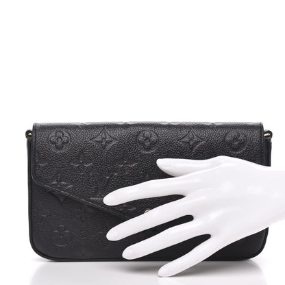 Louis Vuitton Empreinte Pochette Felicie Chain Wallet Black 2 of 9