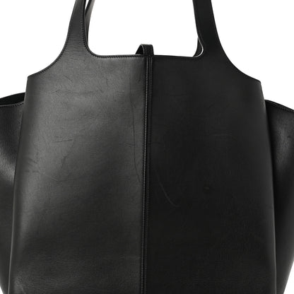 Celine Supple Natural Calfskin Vertical Tri-Fold Bag Black 8 of 13