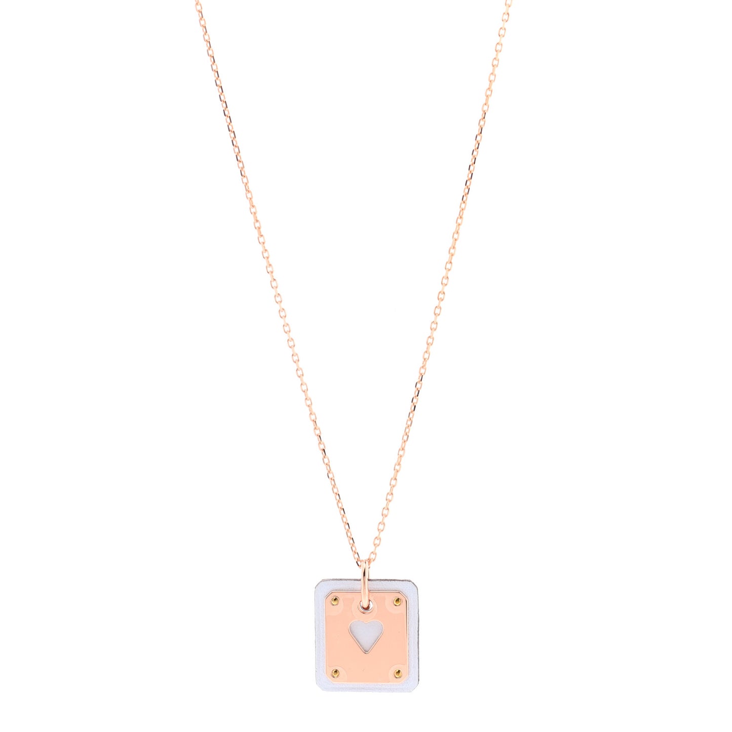 Rose Gols Plated Swift As De Coeur Necklace Bleu Brume