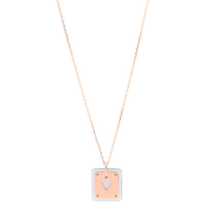 Hermes Rose Gols Plated Swift As De Coeur Necklace Bleu Brume 1 of 9