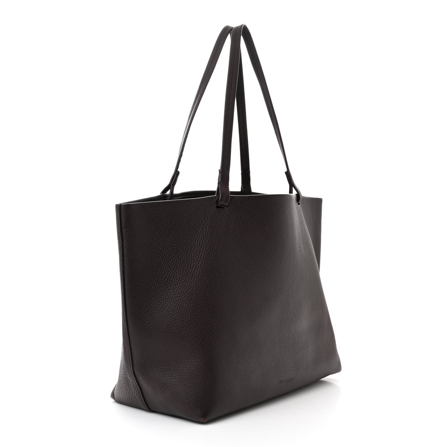 The Row Grained Calfskin Park Tote Three Eggplant 4 of 10