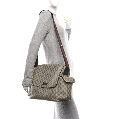 Gucci GG Plus Monogram Messenger Diaper Bag Dark Brown 2 of 11