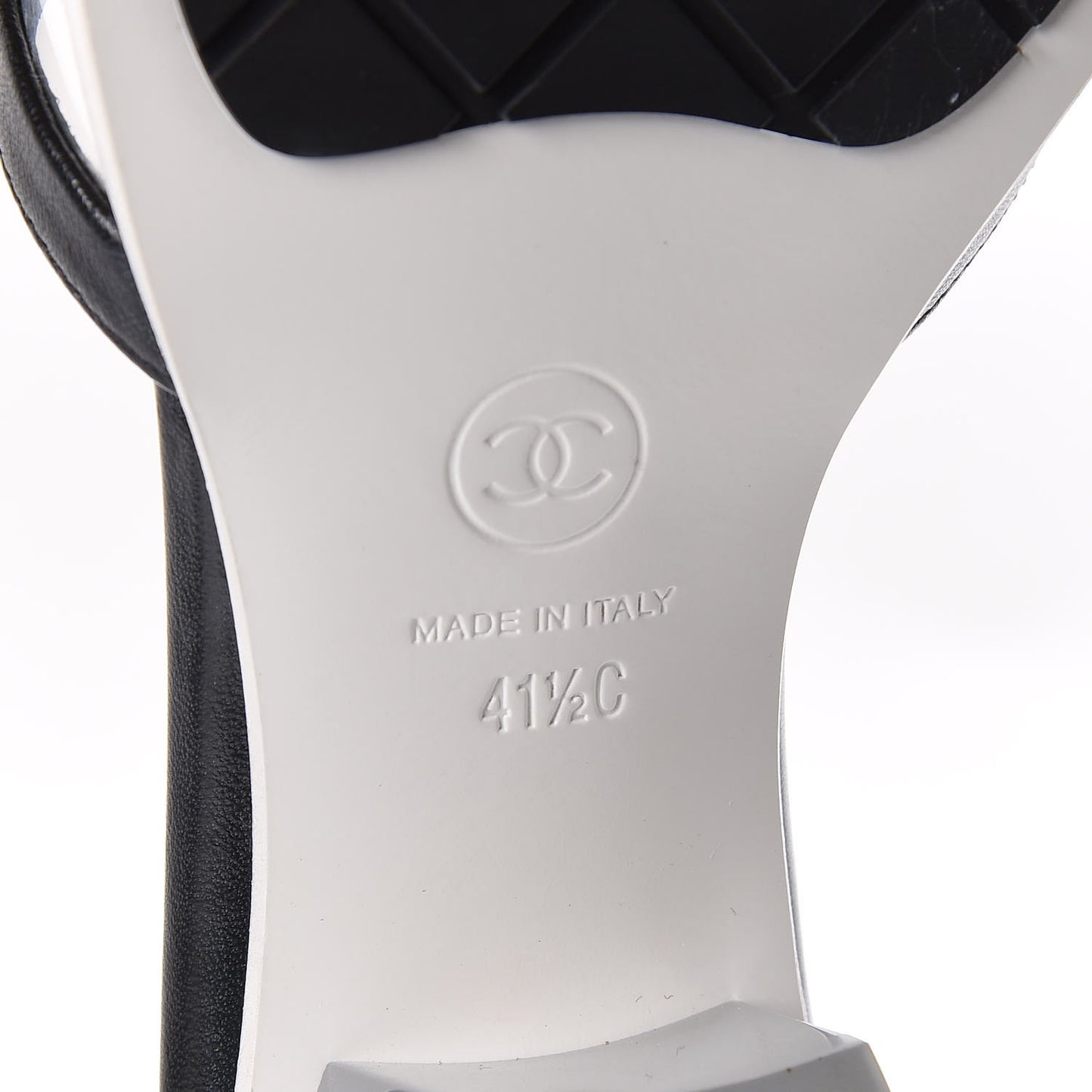 PVC Lambskin Logo Mules 41.5 Black