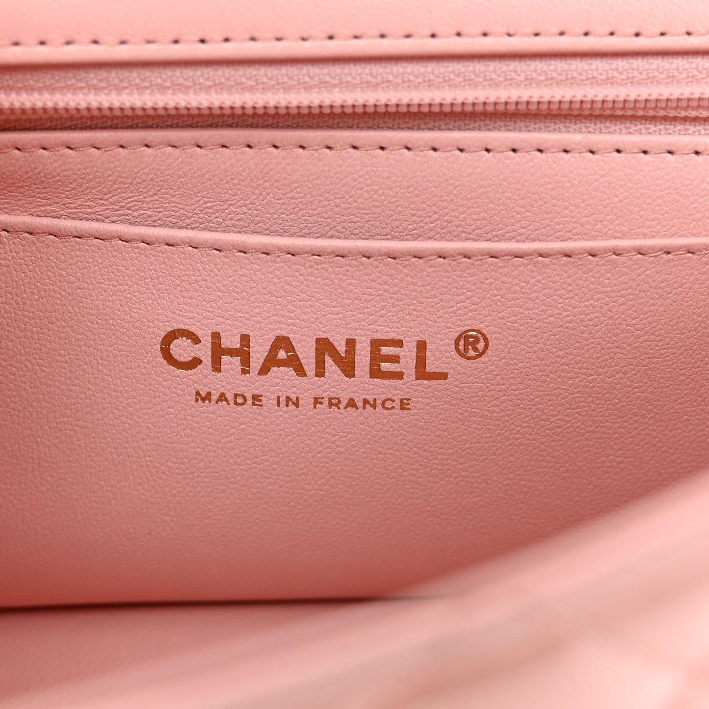 Lambskin Quilted Mini Top Handle Rectangular Flap Light Pink