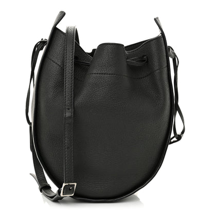 The Row Grained Calfskin Drawstring Pouch Grey 1 of 10