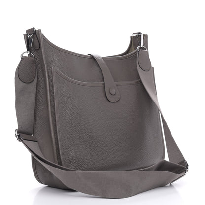 Hermes Taurillon Clemence Evelyne III GM Etain 3 of 10