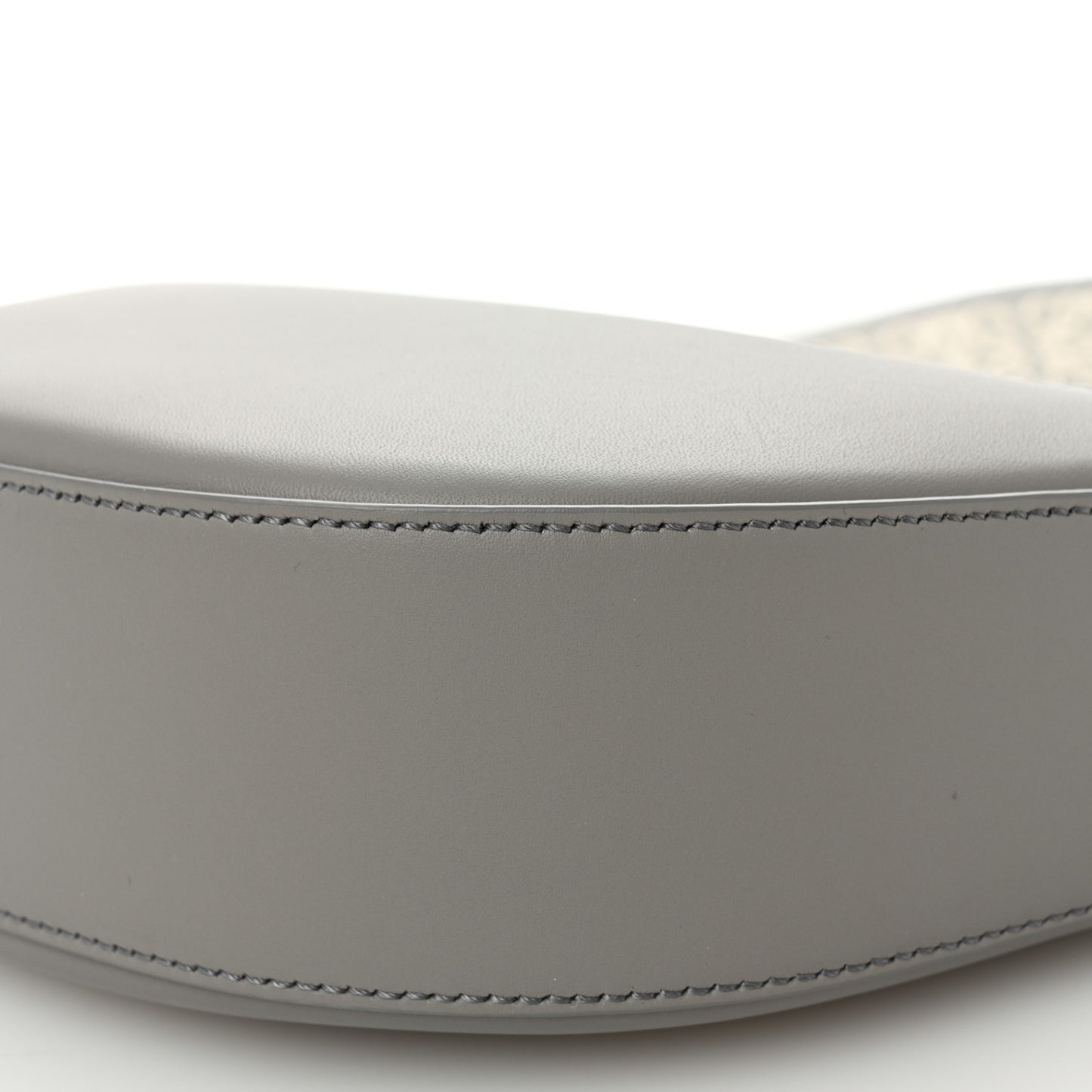 Satin Calfskin Jacquard Small Luna Bag Pearl Grey