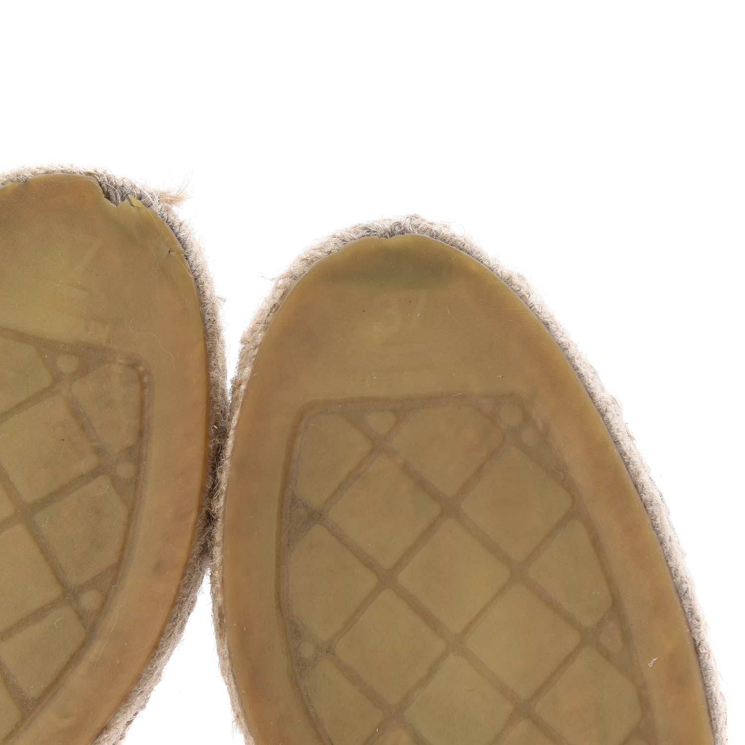 Chanel Lambskin CC Espadrilles 37 Beige Black 13 of 15