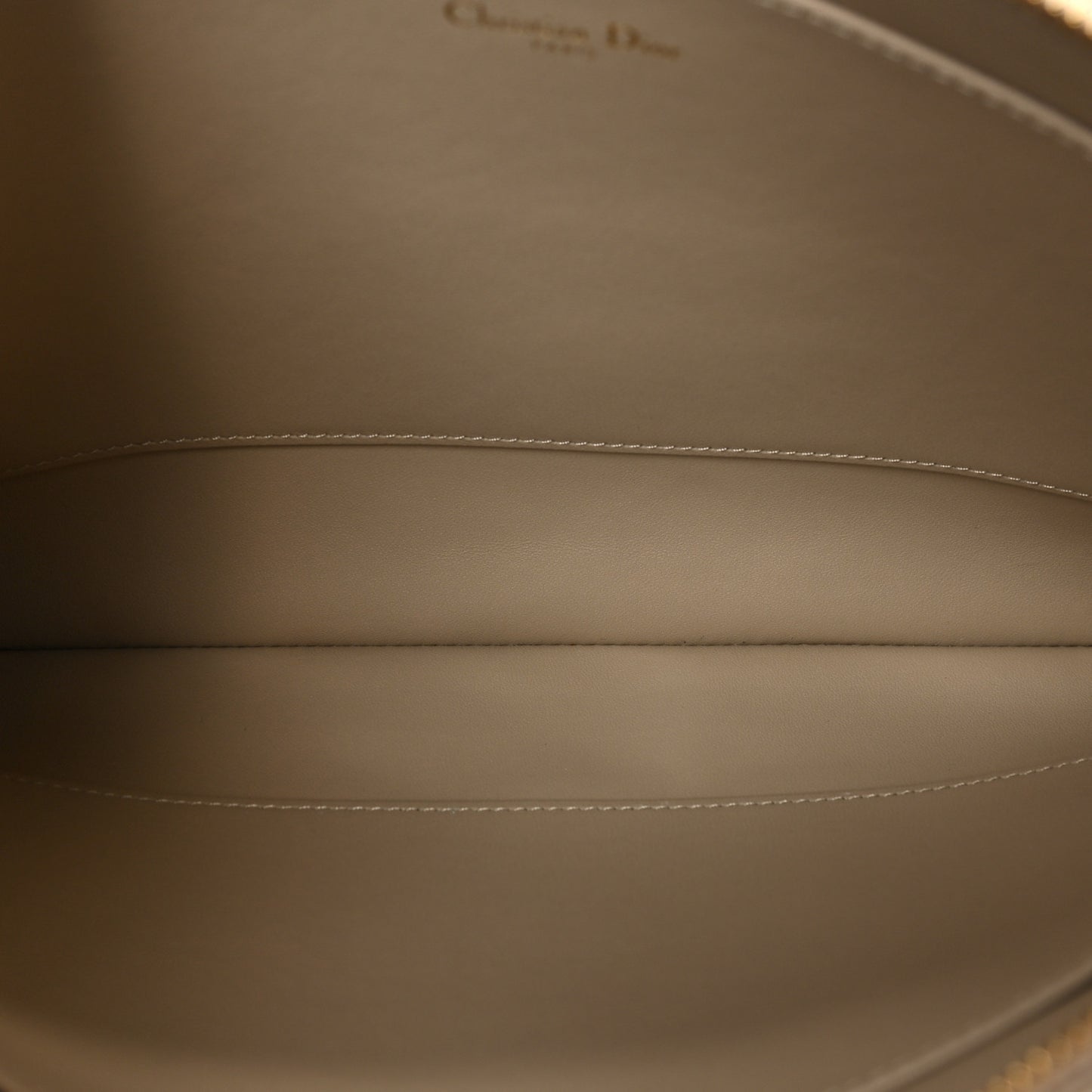 Metallic Lambskin Cannage Large Caro Daily Pouch Gold