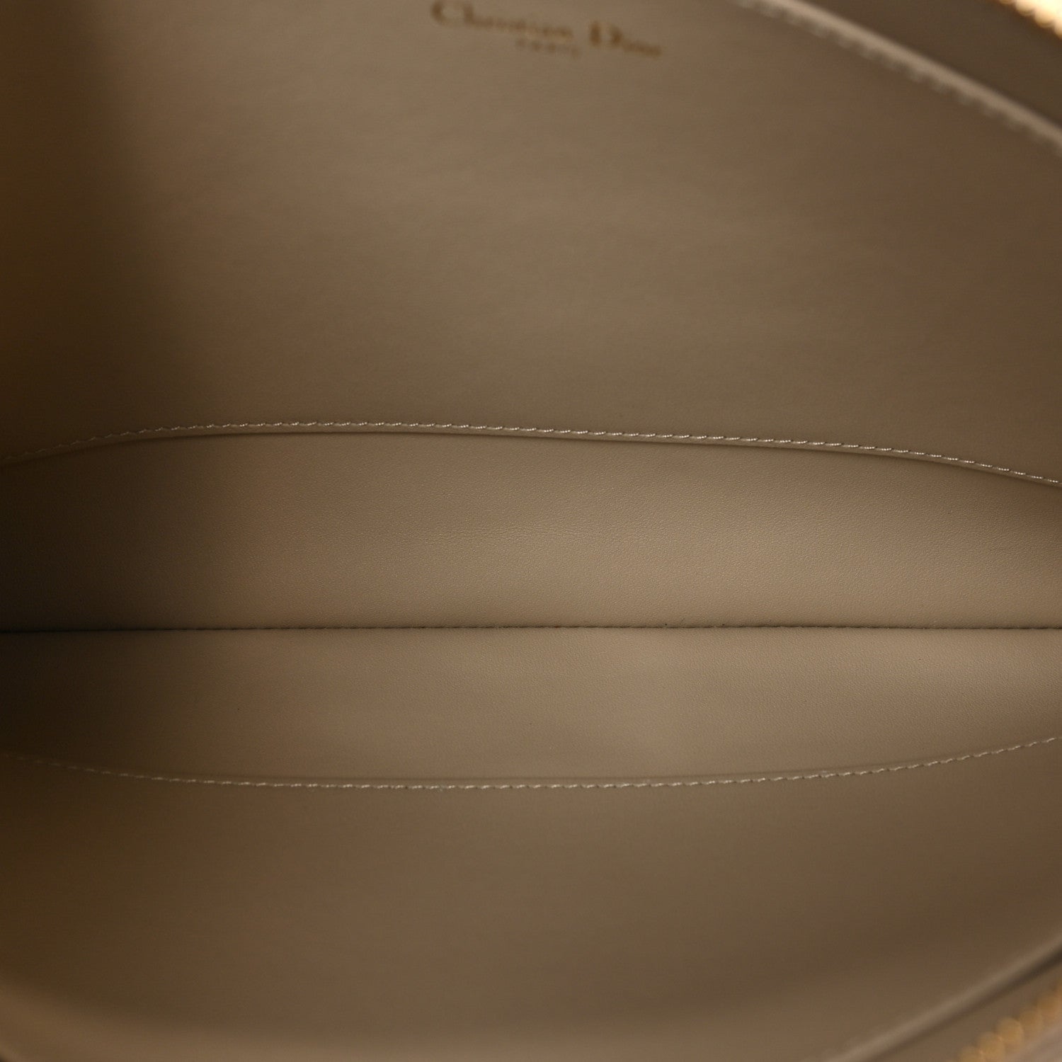 Christian Dior Metallic Lambskin Cannage Large Caro Daily Pouch Gold 4 of 6