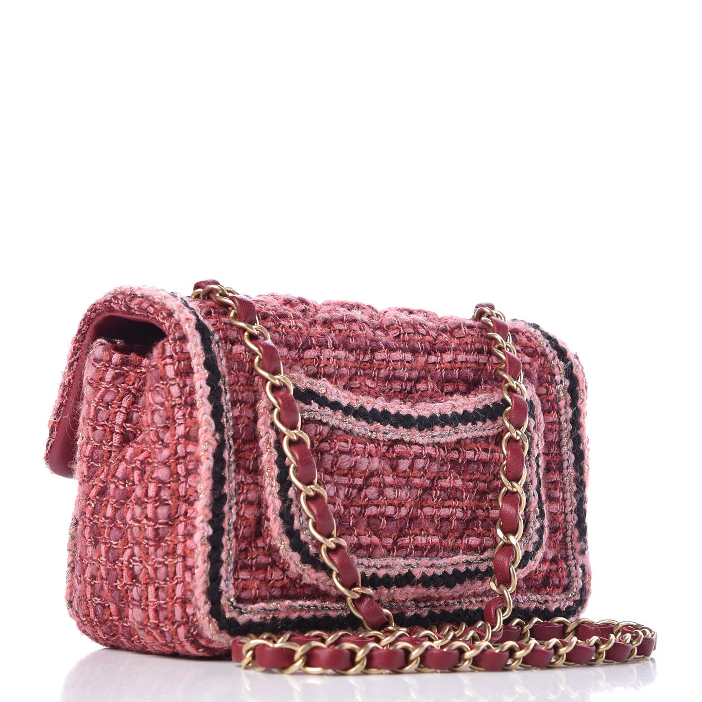 Crochet Embroidered Mini Rectangular Flap Red