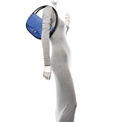 Chanel Lambskin Quilted Medium Hula Hoop Flap Blue 2 of 10