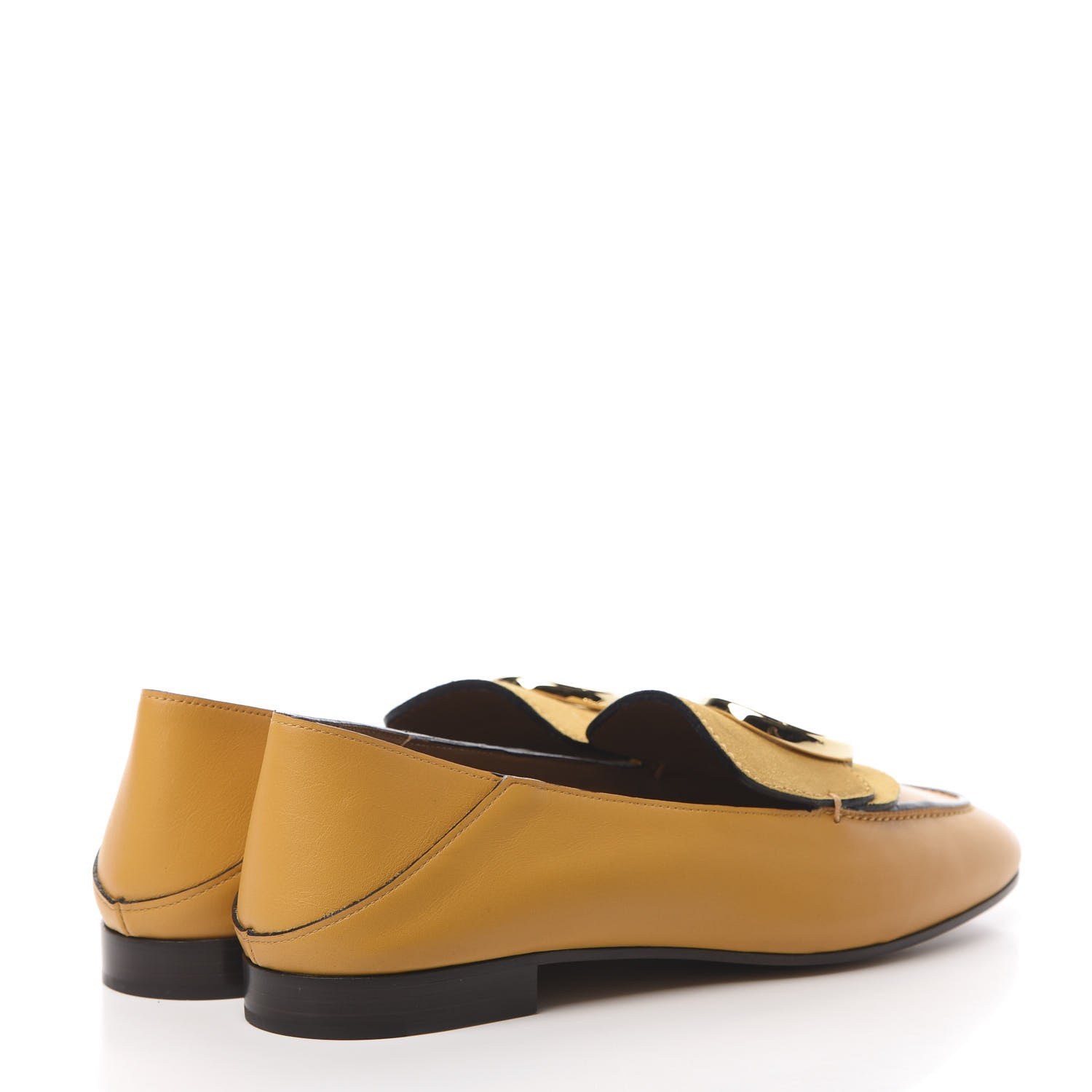 Chloe Semi Shiny Calfskin Suede C Loafer 37 Yellow 4 of 8
