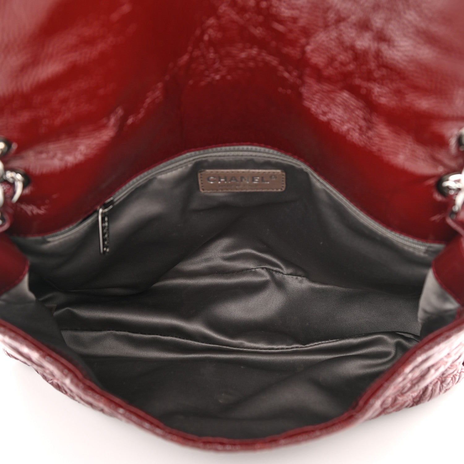 Chanel Vinyl Rock In Moscow Single Flap Dark Red 5 of 9