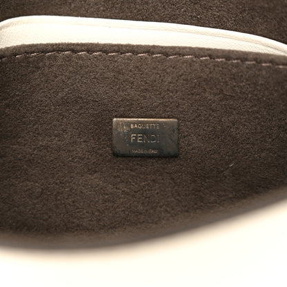 Fendi Nappa Rabbit Fox Fur Micro Buggie Baguette White Nirvana Black 6 of 11