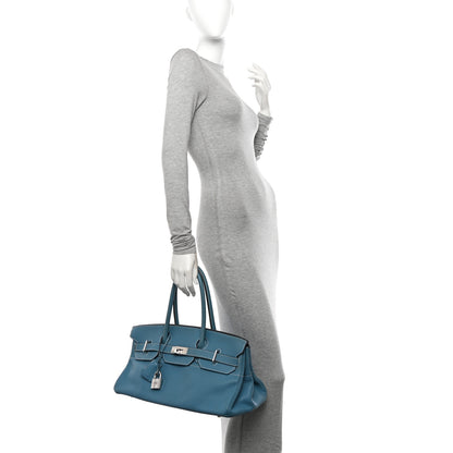 Hermes Taurillon Clemence JPG Birkin 42 Blue Jean 2 of 10