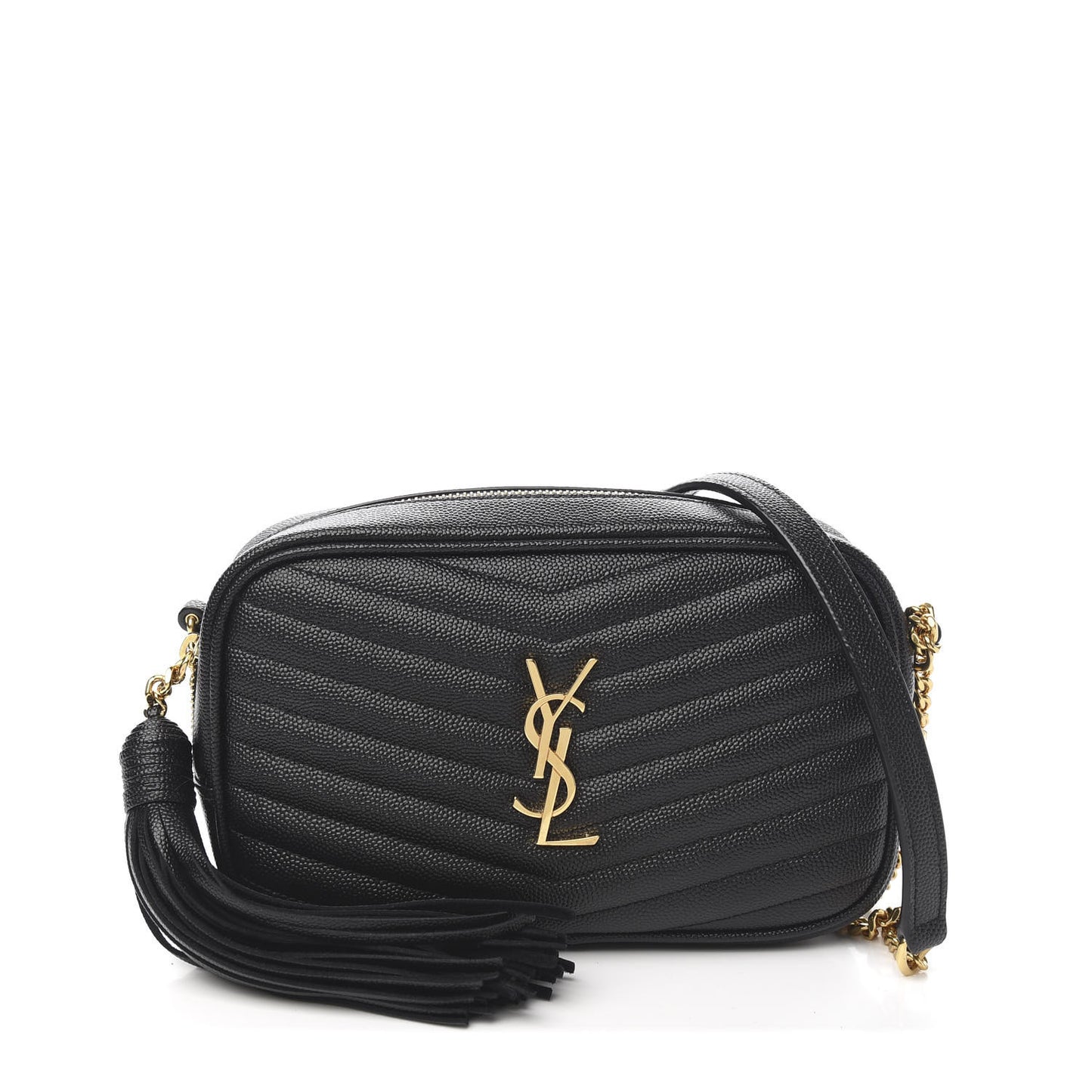 Grain De Poudre Matelasse Monogram Mini Lou Camera Bag Black