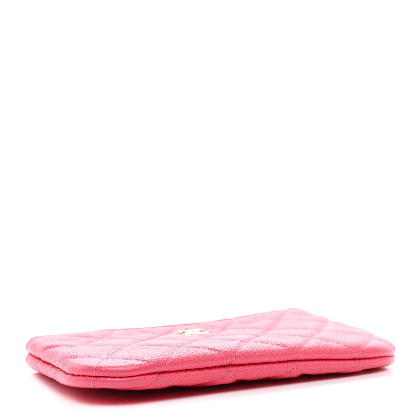Caviar Quilted Small Cosmetic Case Pink